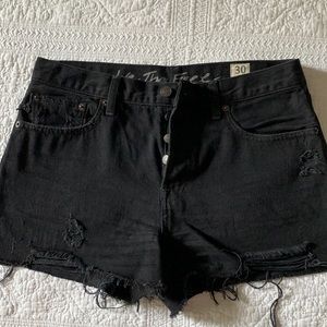 Free people black shorts size 30